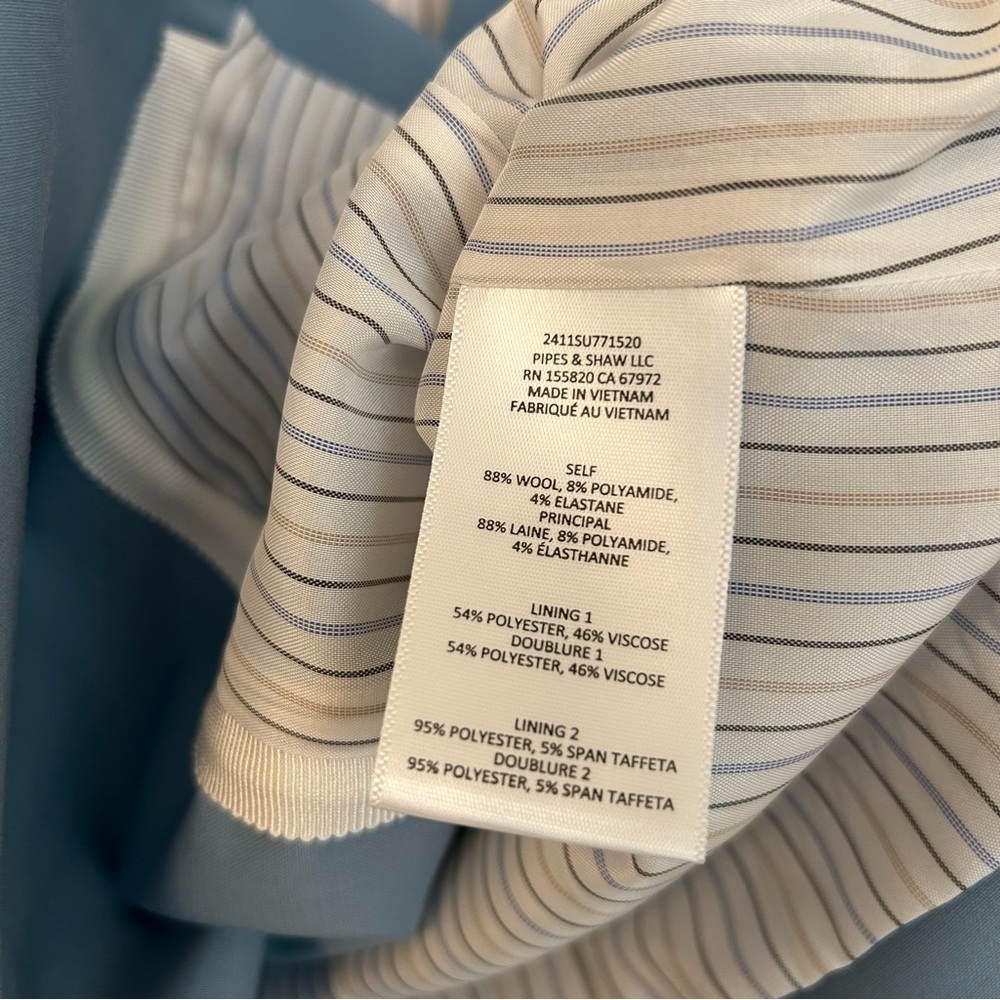 Veronica Beard Blue Hosanna Stretch Virgin Wool Blend Dickey Jacket in Sea Glass - Picture 11 of 12